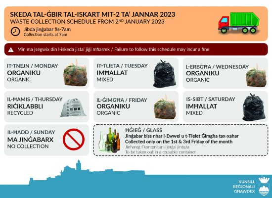 Glass Waste Collection Schedule for 2024